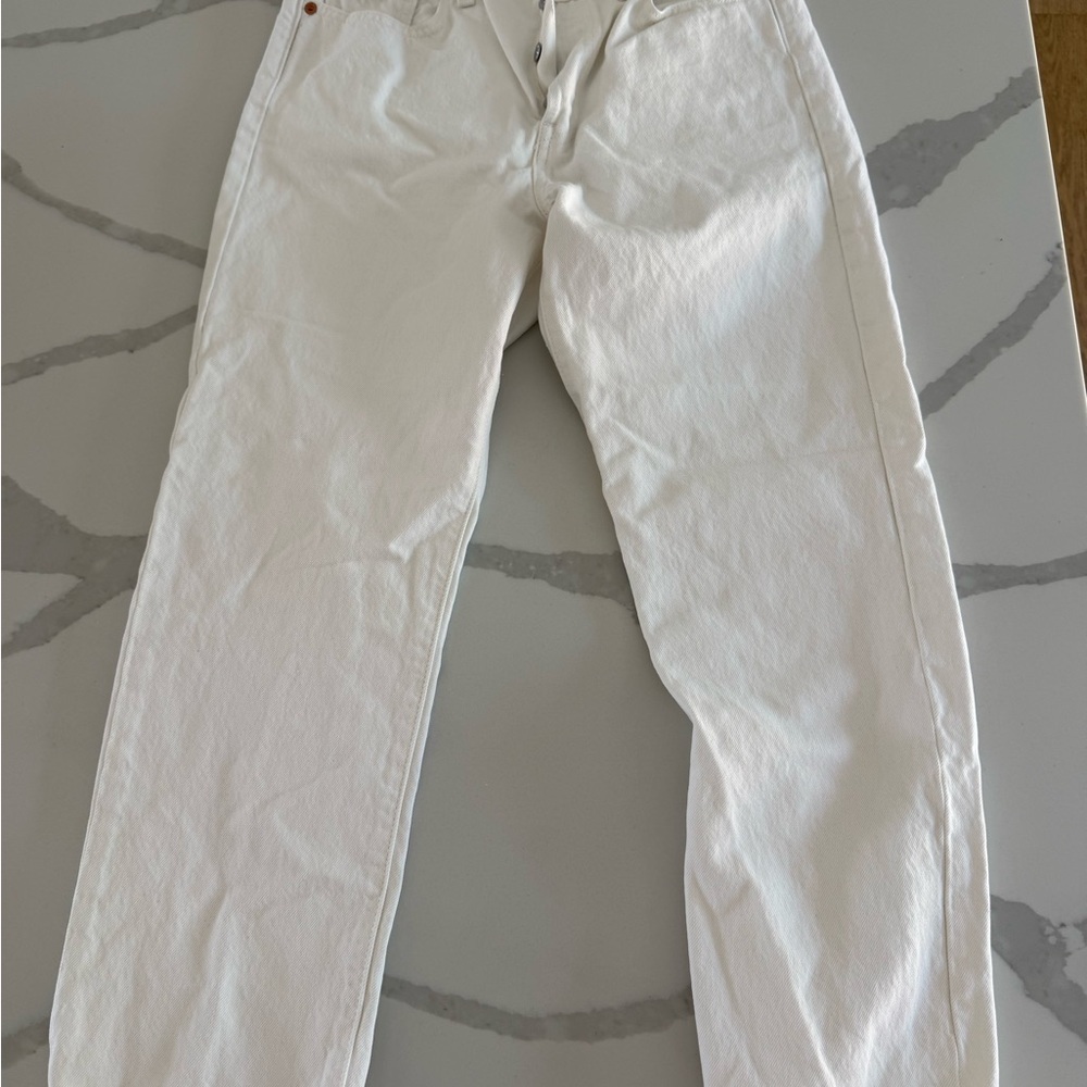 Levi's Women's White Straight Leg Jeans